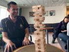 Have you ever played Jenga? It is a game of balancing wooden blocks, which can be tricky on a moving ship