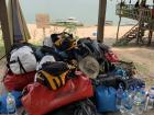 This is all the gear we are taking with us as we paddle down the Mekong