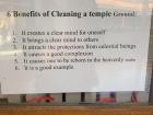 Some teachings inside of the temple