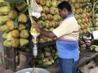 Coconut water is very healthy and found at roadside stands