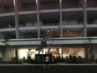 An awesome statue of an archer found in front of the newly renovated Gelaro Bung Karno Stadium