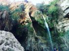 Towards the top of the waterfall at Ein Gedi