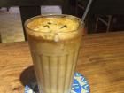This is coconut coffee, which is my favorite drink in Vietnam