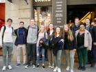 Visiting a chocolate store in Barcelona with my class