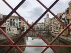 View of Girona, looking along the rive