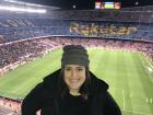 Here I am at Camp Nou, Barcelona's famous soccer stadium
