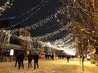 New Year's lights line the central boulevard