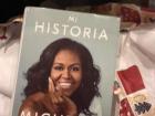 I bought Michelle Obama's new book titled "Becoming" in Spanish. It is called "Mi History" or "My Story" in Spanish.