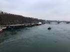 Some boats occasionally pass through the Rhône River, even in the winter