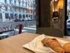 A croissant (typical French pastry) from a local café