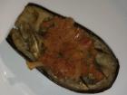 This stuffed eggplant was the second dish in a five course meal