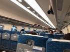 The inside of the bullet train