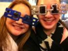 My best friend Lauren and I had to buy the silly glasses for New Year's in NYC 