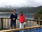 My professor and I on the shore of Cuicocha