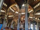 Inside of the Basílica de Nuestra Señora de los Ángeles in Cartago, originally built in 1639, most recently restored in 1939