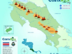 Costa Rica volcano map