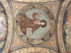 A mural on the ceiling of the entrance of the original 17th century monastery