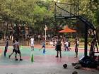 Charities sometimes sponsor the construction of new playgrounds and basketball courts