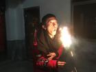 My friend Jiawei playing with sparklers (safely!) in Anhui Province on New Year's Eve