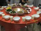 The table is set -- it's time to eat with a big family in China! 