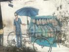 Immigrants inspire many of the street art in Penang