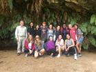 Our tour guide (on the left) shared information about the native plants