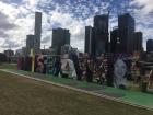 Tourists (me included) get a picture at the famous Brisbane sign