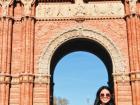 I also got to visit this famous arch in Barcelona