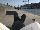 Reading by the Ryck River