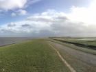 Land dike with a beach in front