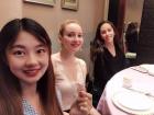 Having dinner with other graduate students at East China Normal University