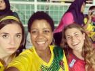 My friends and I wearing team jerseys for the Kedah FA soccer game!