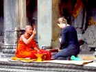 In Angkor Wat, Cambodia, I was blessed by a Buddhist monk