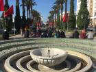 Center of Rabat in winter (no water in the fountain!)