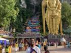 Me in front of the Batu Caves in Selangor, Malaysia, which contain shrines, or sacred or holy places dedicated to specific spiritual or religious figures