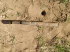 A soil corer used to take soil samples for testing things like soil type or nutrients