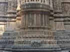 Wall of a Hindu temple with motifs of animals and gods