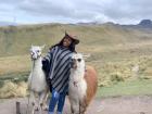 Natives of the highlands wear ponchos and hats like these to keep warm