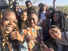 Me and some of my classmates with locals from Francistown
