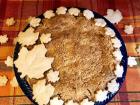 Apple pie with cookie maple leaves