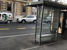 Here's my bus stop, which looks pretty similar to ones in the U.S.