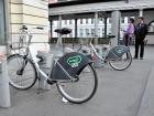 Rental system bikes like these are found throughout the city