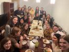 Having a long, wonderful dinner and spending time with friends