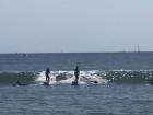 Surfing on California waves with my younger brother, Dominic 