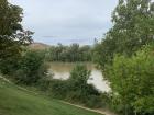 Walking along the Ebro River near the city