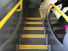I have to be careful not to fall down the stairs while the bus is moving