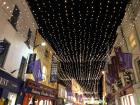 Lights leading to a huge Christmas Market in Galway, one of many popular Christmas celebrations across Ireland