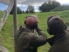 With the school’s skeet shooting team