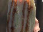 This is a closer picture of the sandwiches-- all are wrapped in plastic