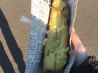 Unlike most food that I buy, this sweet potato was wrapped in newspaper instead of plastic
